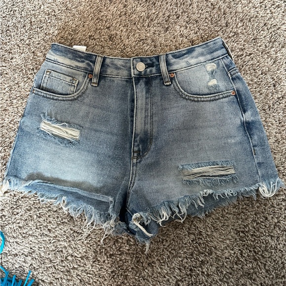NWT pacsun high rise festival distressed denim shorts - Picture 3 of 4